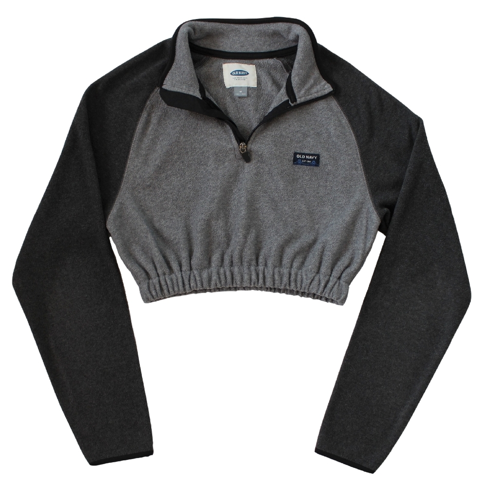 Cropped Old Navy 1/4 Zip Fleece Sweatshirt
